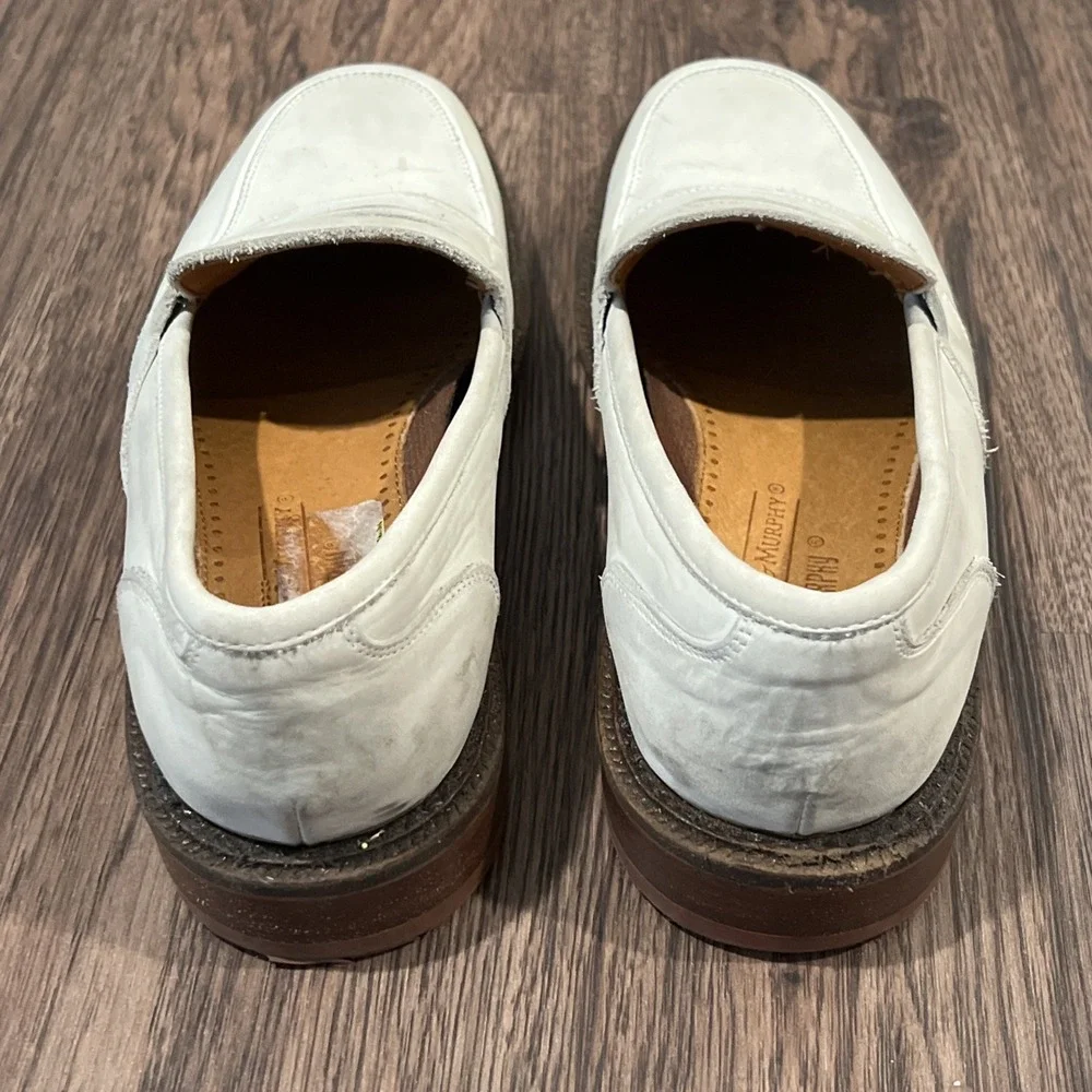 Johnston Murphy Made In Italy Men's Penny Loafers Shoes Ivory Casual Size 7M